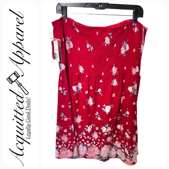 No Bounderies Red Floral Mini Dress XXXL NWT - Picture 1 of 10